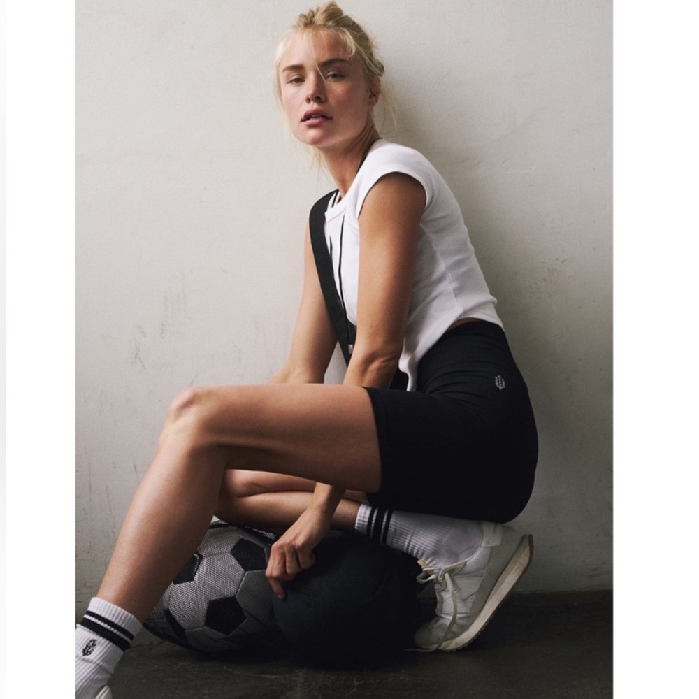 NWT Free People Movement Black Happiness Runs Bike Shorts